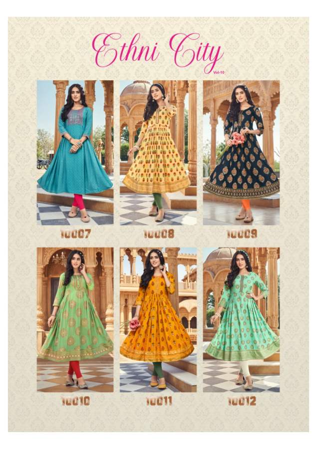 Ethnicity 10 New Latest Ethnic Wear Rayon Embroidery Kurti Collection